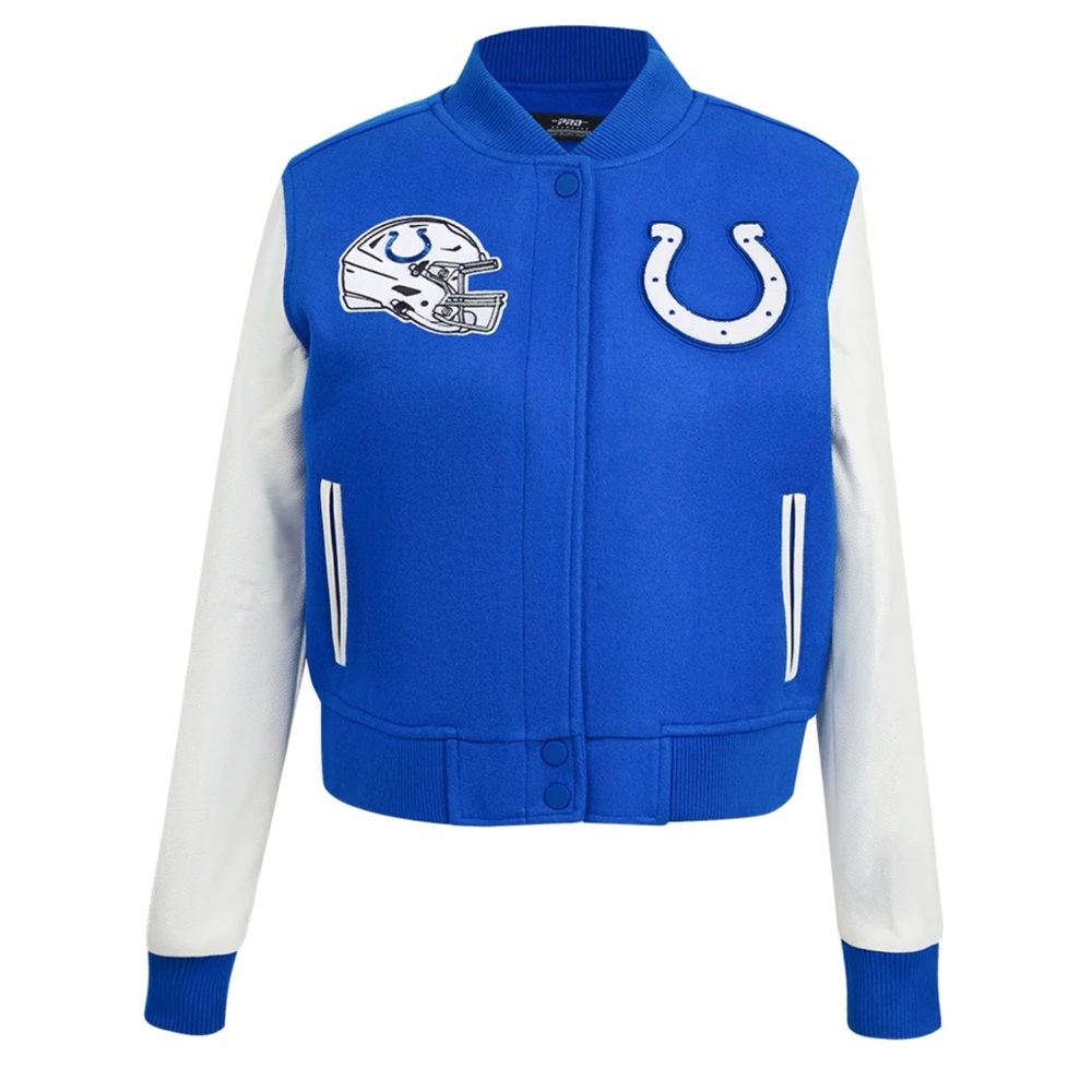 NFL INDIANAPOLIS COLTS CLASSIC WOMEN'S WOOL
VARSITY JACKET LARGE-ONLY WORE ONCE